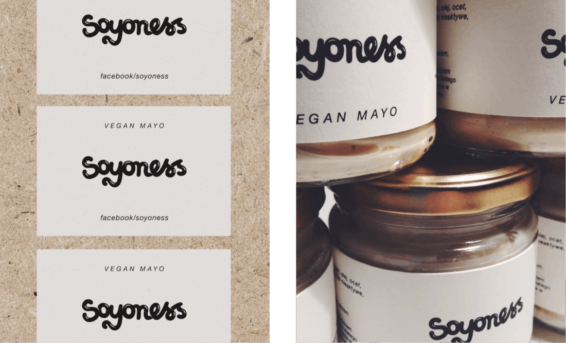 Soyoness – wizytówki i etykiety słoików z identyfikacją marki
