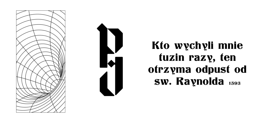 Piwo Jopejskie – monogram, geometryczny wzór i typografia identyfikacji piwa