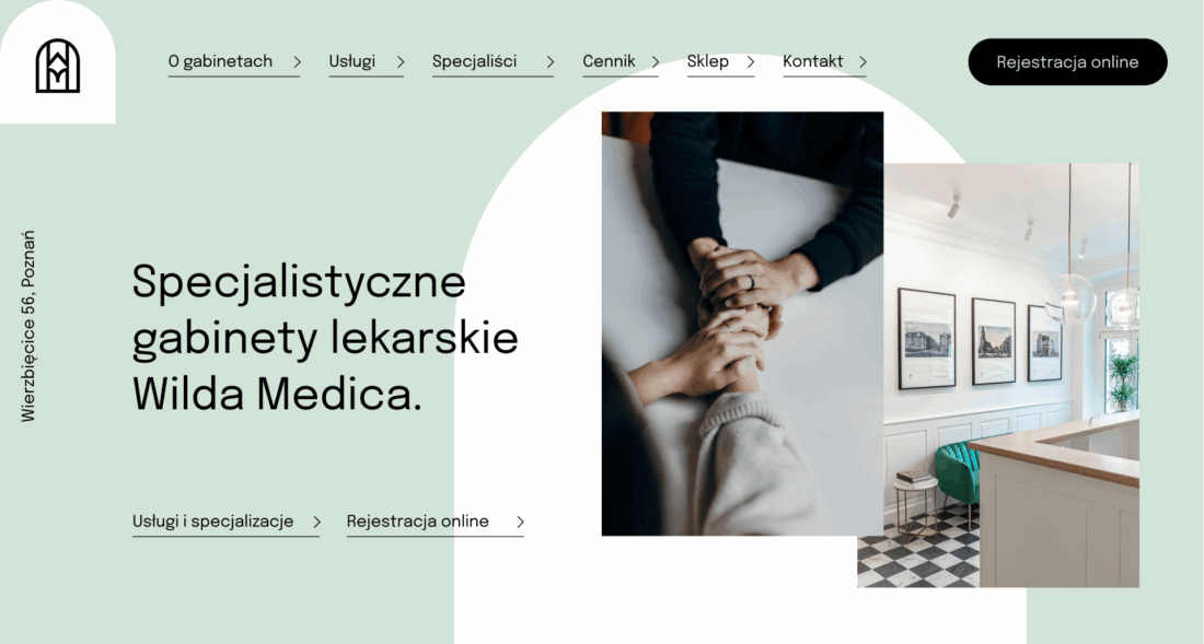 Wilda Medica – projekt strony internetowej specjalistycznych gabinetów lekarskich