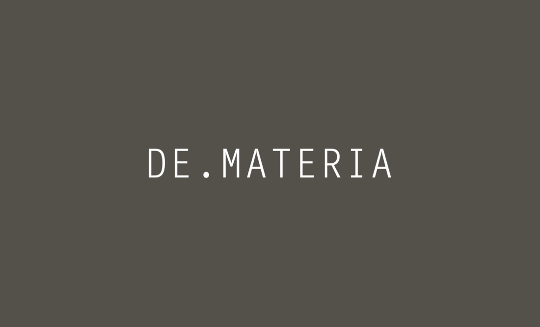 DE.MATERIA – minimalistyczny logotyp studia architektonicznego Adama Wysockiego