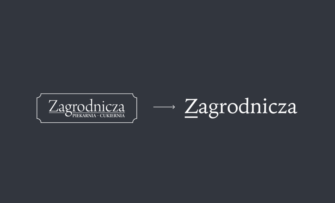 Zagrodnicza – porównanie poprzedniego i odświeżonego logo piekarni