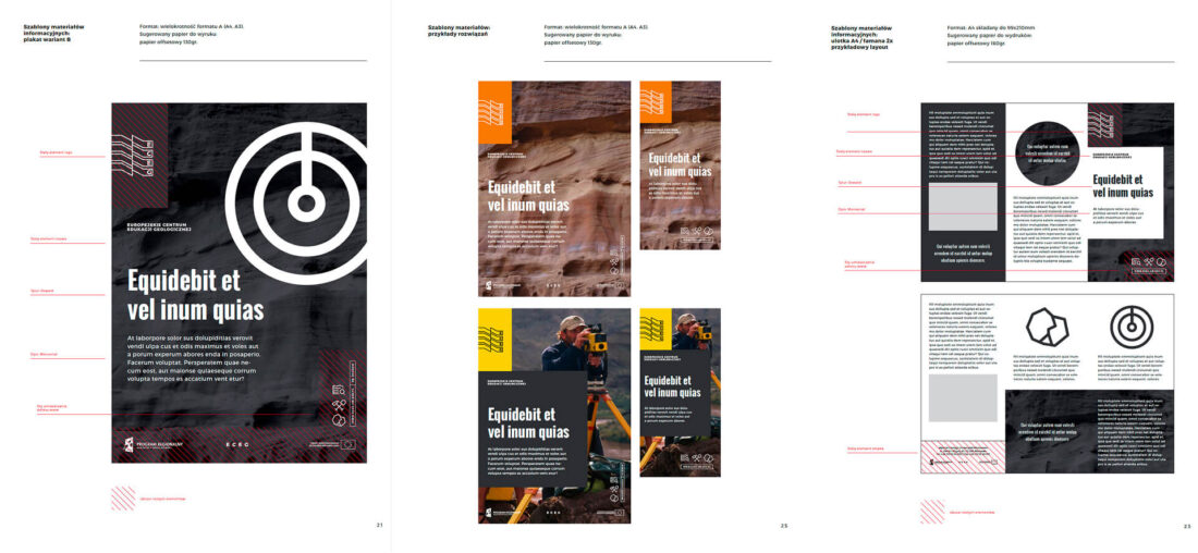 ECEG – brand manual z zasadami projektowania plakatów i ulotek
