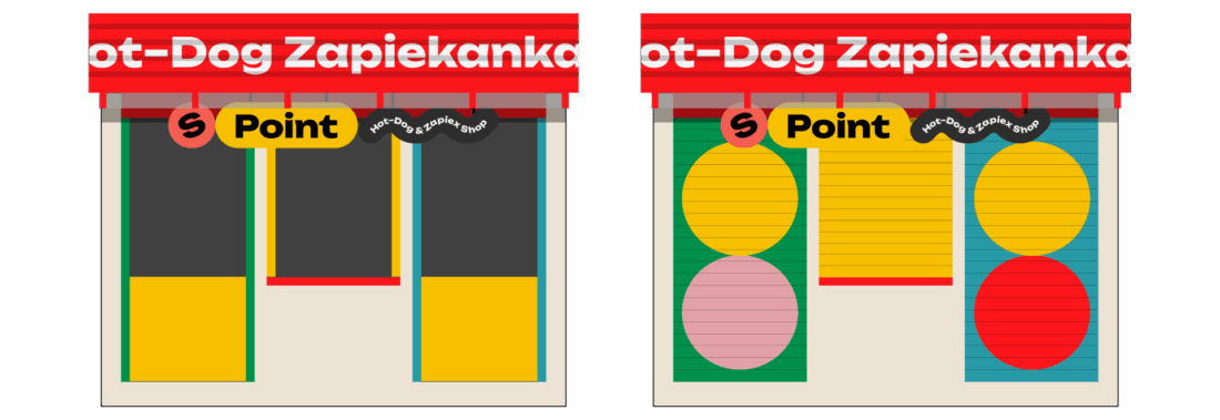 S-POINT – projekt oznakowania kiosku z hot dogami i zapiekankami